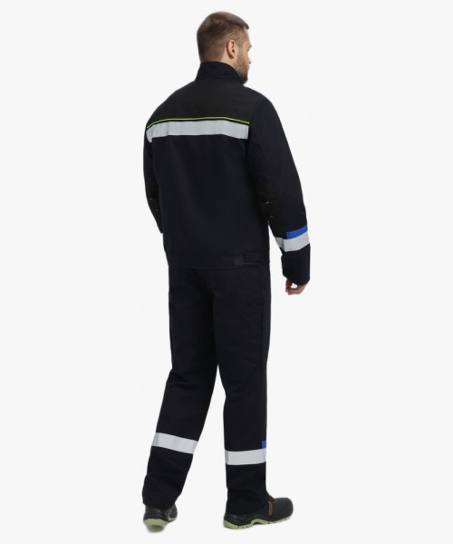 Костюм Бостон (тк.Саржа,320) п/к, т.синий/васильковый