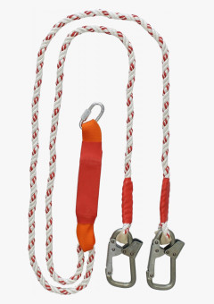 Строп аВд+Кс (канат) двойной с амортизатором 2 монт.+1 соед.кар. 1,5м