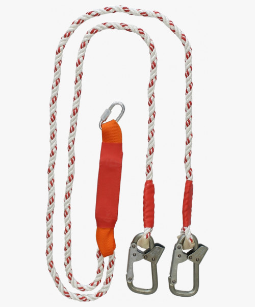 Строп аВд+Кс (канат) двойной с амортизатором 2 монт.+1 соед.кар. 1,5м