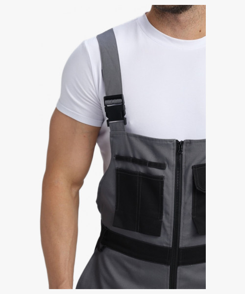 Полукомбинезон Милан NEW CH МВО (тк.Смесовая,270), т.серый/черный