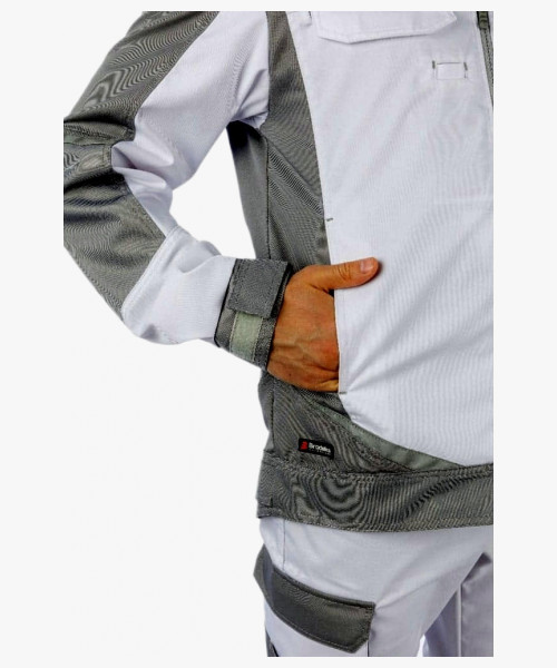 Куртка летняя мужская Brodeks KS202, цвет белый, серый