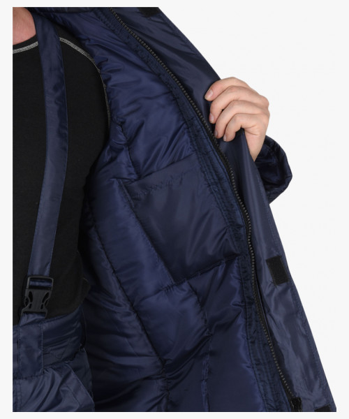 Костюм СИРИУС-РОСТ-НОРД куртка, брюки темно-синий с васильковым