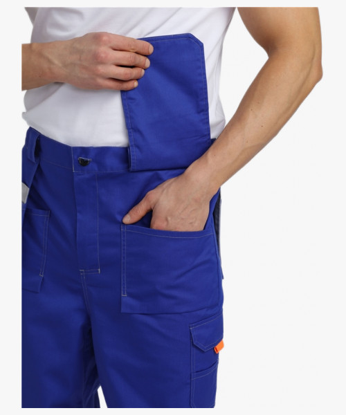 Костюм Союз-Профессионал-1 CH МВО (тк.Смесовая,240) брюки, васильковый/св.серый/оранжевый