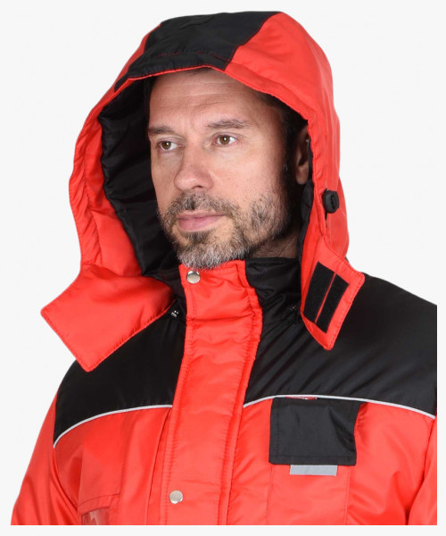 Костюм СИРИУС-НОРД ДВ куртка, п/к, черный с красным и СОП