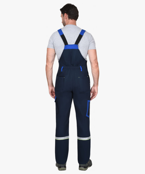 Костюм СИРИУС-ПРАКТИК-ЛЮКС-РОСС куртка, п/к т.синий с васильк. 80% х/б,  пл. 260 г/кв.м