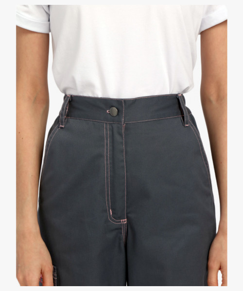 Брюки женские ProfLineSpecialist (тк.Смесовая,240), серый/розовый