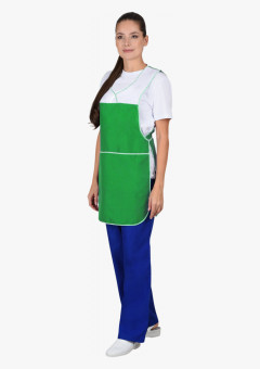 Фартук-сарафан СИРИУС-ВЕСНА зелёный с белым