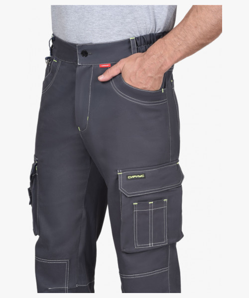 Костюм СИРИУС-ДЖЕТ куртка, брюки т-серый с синим тк. мех. стрейч с ВО