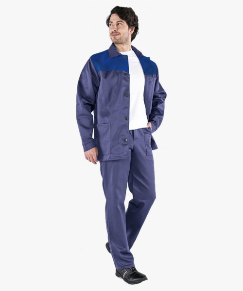 Костюм Стандарт (тк.Смесовая,210) брюки, т.синий/васильковый