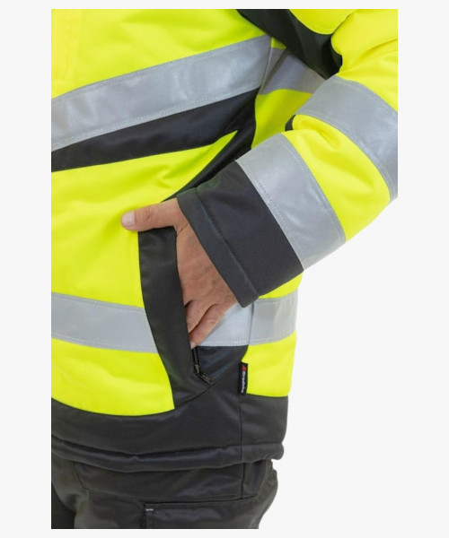 Куртка сигнальная зимняя Brodeks KW216, цвет жёлтый, чёрный