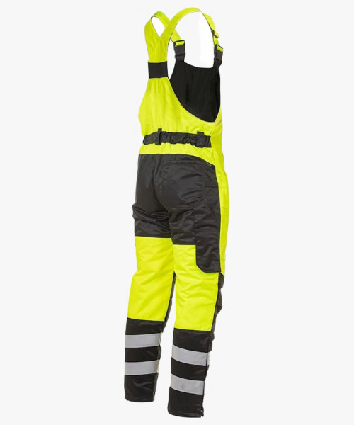 Полукомбинезон сигнальный зимний Brodeks KW 406, цвет жёлтый, чёрный