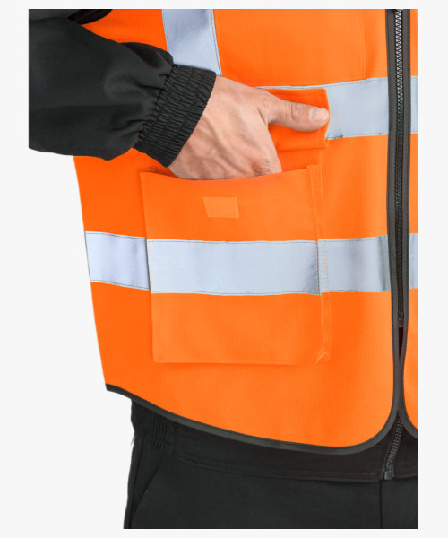 Жилет сигнальный ProfLineLeader СОП-4 (тк.Полиэфир,130), оранжевый