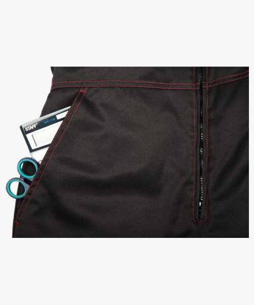 Костюм зимний Титан (Смесовая, 210) п/к, черный/красный