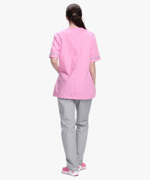 Костюм женский Ирис (тк.ТиСи), ярко-розовый/серый