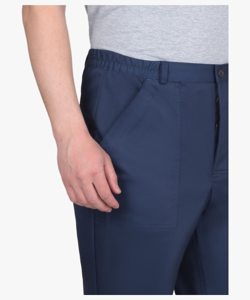 Костюм СИРИУС-МАСТЕР куртк. , брюки, тёмно-синий с васильковым и СОП