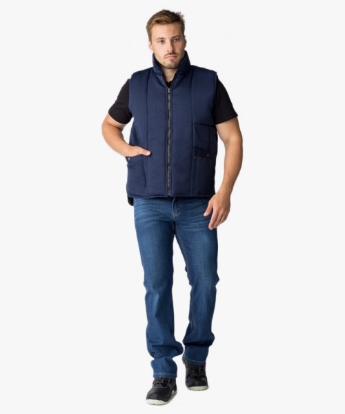 Жилет утепленный Универсальный (Смесовая, 210), темно-синий