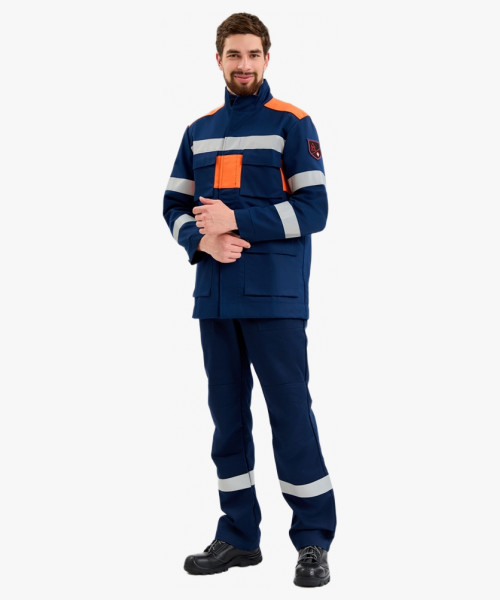 Костюм летний Энергия-Б (35,2 кал.), т.синий/оранжевый