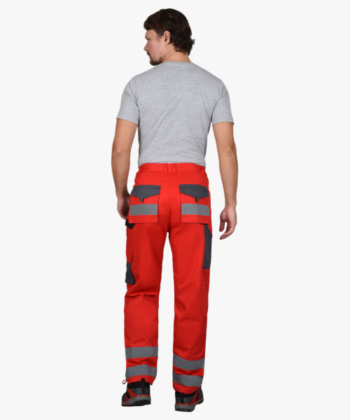 Костюм СИРИУС-АТОМ куртка, брюки красный с серым