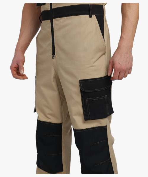 Полукомбинезон Милан CH (тк.Смесовая,260), бежевый/черный