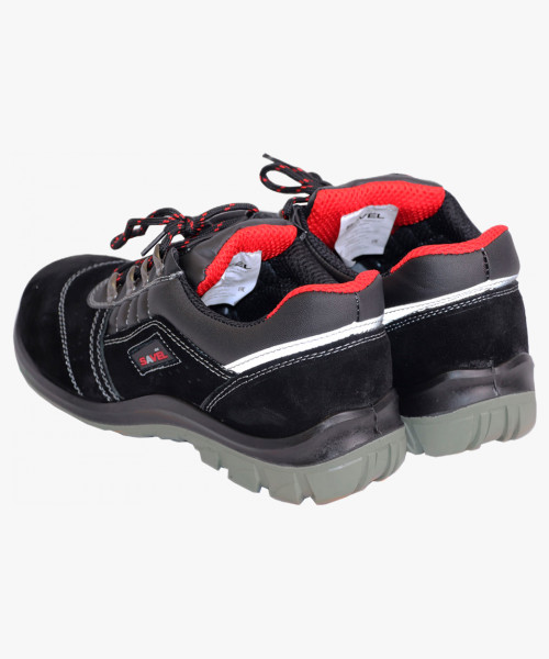 Полуботинки УНИВЕРСАЛ, замша (черные), ПУ-ПУ