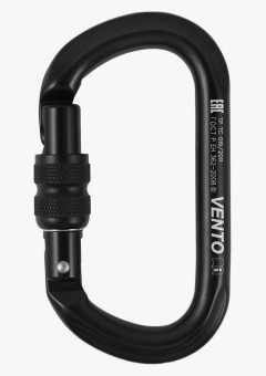 Карабин VENTO™ Овал с муфтой keylock, vpro 0042 black/vnt1042