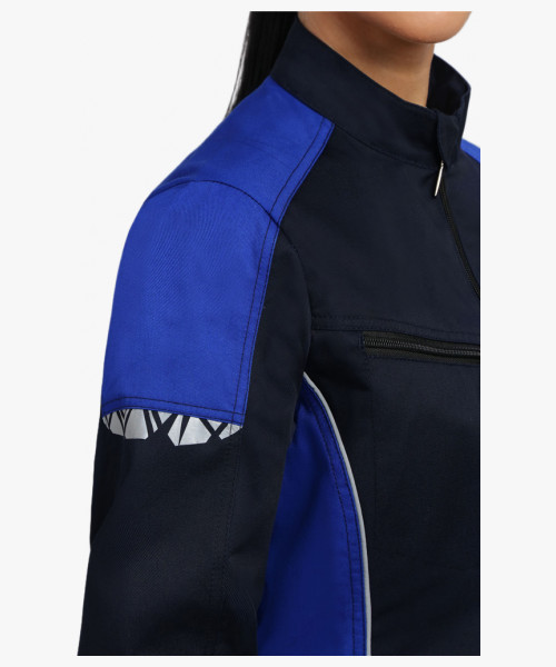 Костюм женский летний ProfLineSpecialist-1 (тк.Смесовая,240) брюки, т.синий/васильковый