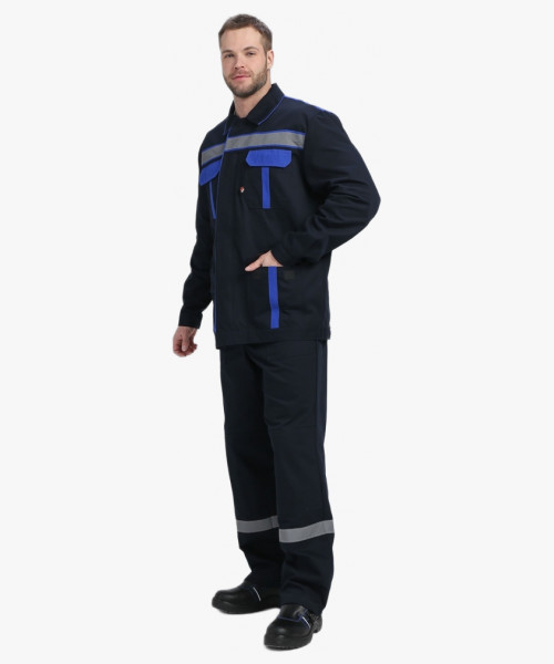 Костюм Итрорис-1 СОП (тк.Саржа,250) брюки, т.синий/васильковый