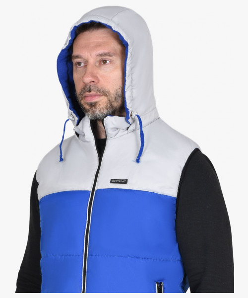 Жилет СИРИУС-ДРАЙВ (на подкладке флис) васильковый с жемчужным