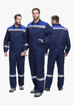 Костюм Лигор-1 СОП К. (тк.Смесовая,210) брюки, т.синий/васильковый