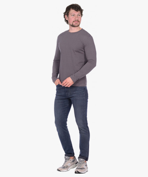 Футболка длинные рукава серая 160г/м2