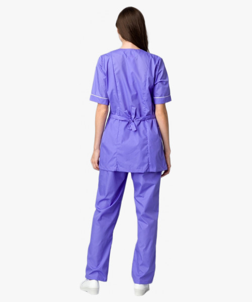 Женский костюм Вера (ткань ТиСи), сиреневый/белый