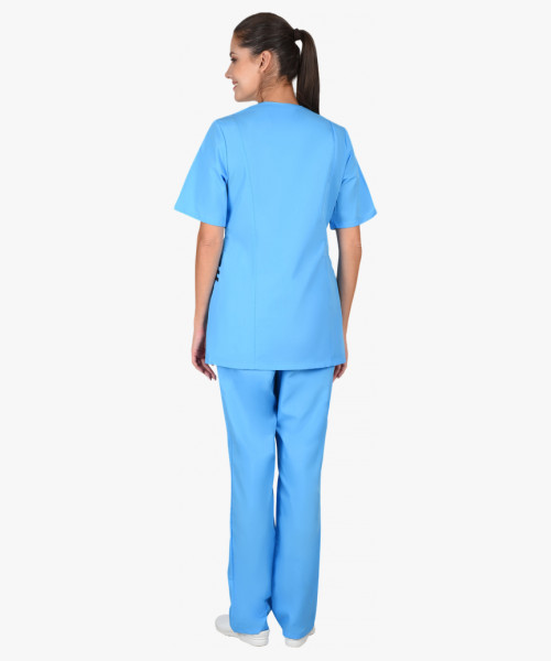 Костюм СИРИУС-ЖЕНЕВА женский светло-голубой с тёмно-синим (СТ)