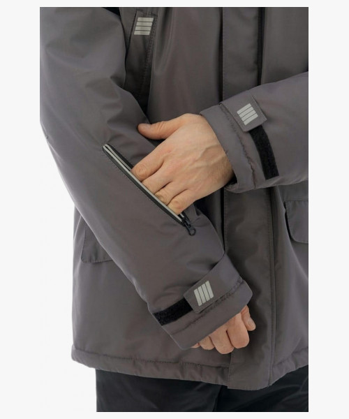 Куртка-парка зимняя мужская Brodeks KW204, цвет серый