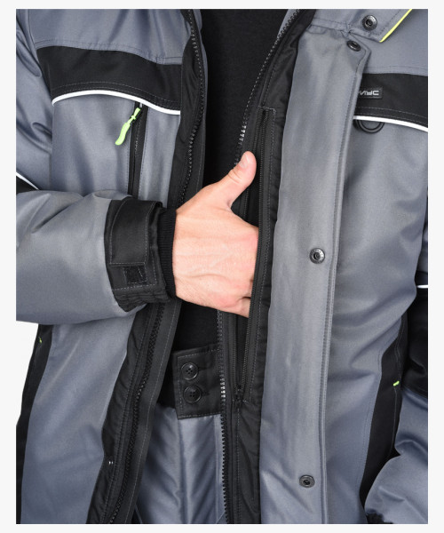 Костюм СИРИУС-АРКТИКА зимний, куртка дл., брюки, средне-серый с черным