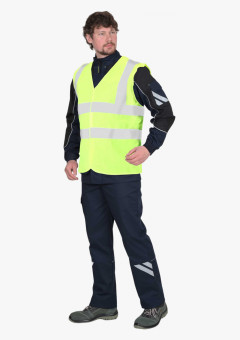 Жилет сигнальный СИРИУС класс 1, 4 СОП (трик.100 гр/м2) лимонный