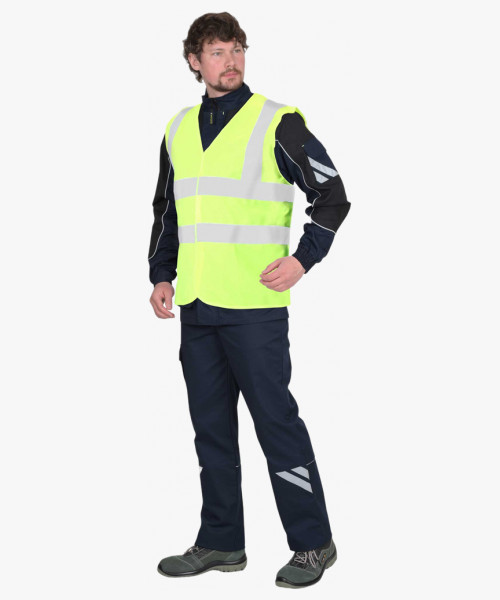 Жилет сигнальный SIRIUS класс 1, 4 СОП (трик.100 гр/м2) лимонный