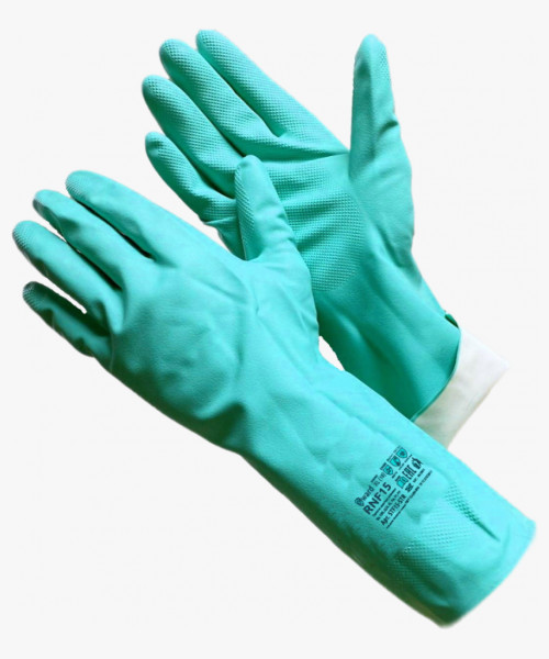RNF15 (STF15-STR) Перчатки из нитрила, зеленого цвета