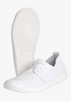 Полуботинки с перфорацией белые, ПУ