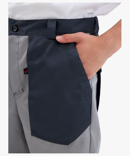 Брюки Лидер IMP (тк.Смесовая,240), т.серый/св.серый