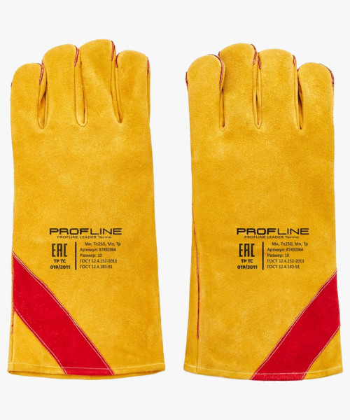 Перчатки (краги) спилковые термозащитные ProfLineLeader