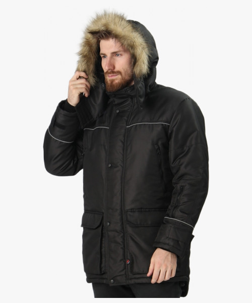 Куртка зимняя Аляска-Люкс (тк.Cat’s eye), черный