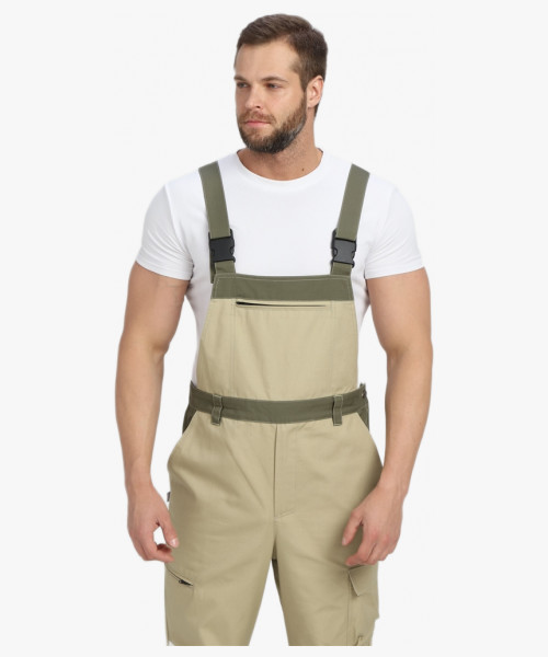 Полукомбинезон Челси CH (тк.Канвас,270), хаки/бежевый