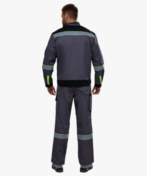 Костюм Ховард-2 IMP (тк.Смесовая,240) п/к, т.серый/черный/лимонный