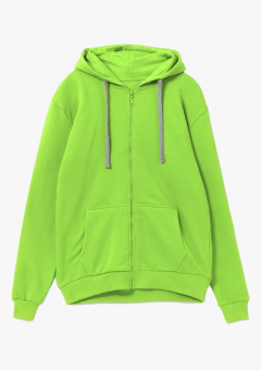 Толстовка на молнии с капюшоном Siverga Heavy (тк.Хлопок,320), зел. яблоко