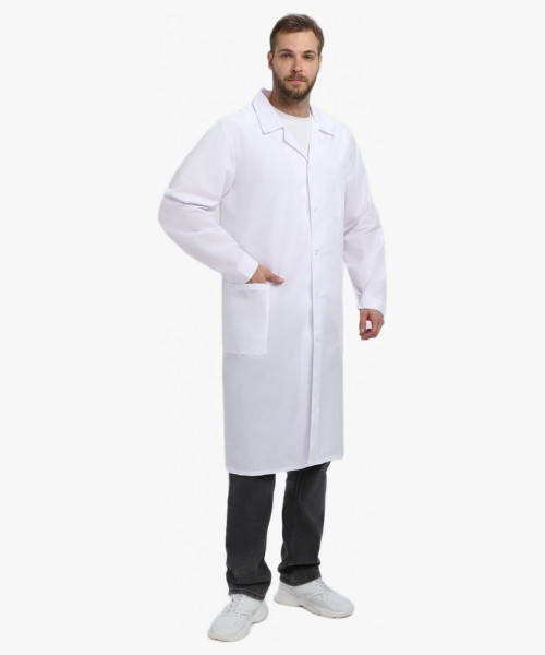 Халат мужской Классика (тк.ТиСи), белый
