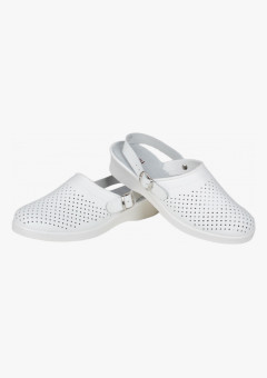 Сабо женские нат. кожа Эмануэла ПВХ ALMI (арт. 6802-00101) белый