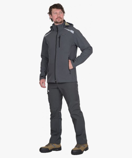 Куртка СИРИУС-СПЕЙС софтшелл т.серая