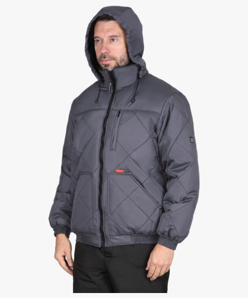 Куртка СИРИУС-ПРАГА-ЛЮКС тёмно-серый баклажан