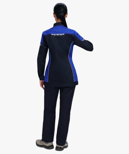 Костюм женский летний ProfLineSpecialist-1 (тк.Смесовая,240) брюки, т.синий/васильковый