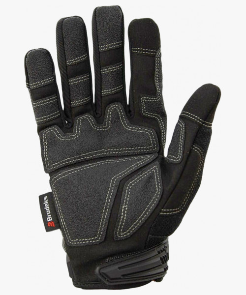 Перчатки рабочие Brodeks G-62, цвет серый, чёрный, красный